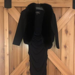 Nicole Miller collection dress with matching throw